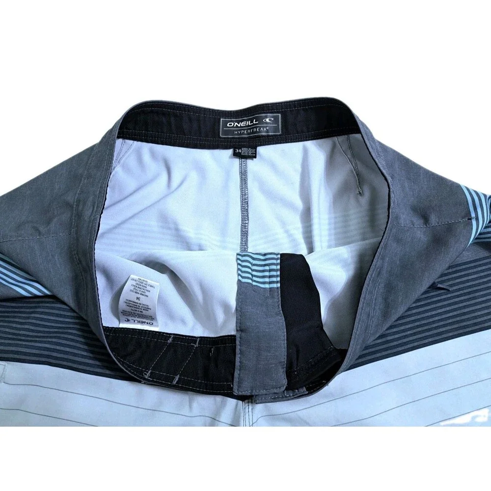 Oneill Boardshorts Hyperfreak Swim Trunks Hybrid Shorts Men’s 34 Cargo Gray